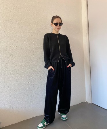 Black Round Neck Classic Track Suit #241230